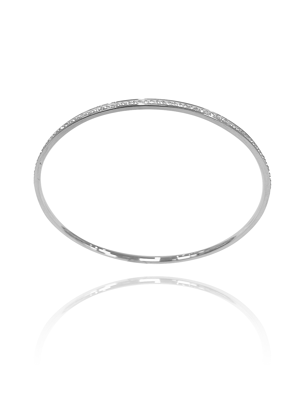 צמיד קשיח שורה משובץ