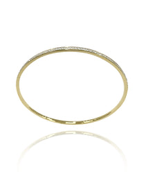 צמיד קשיח שורה משובץ