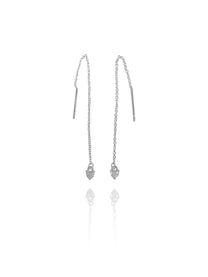 זוג עגילי שרוך לב