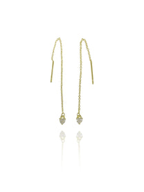 זוג עגילי שרוך לב