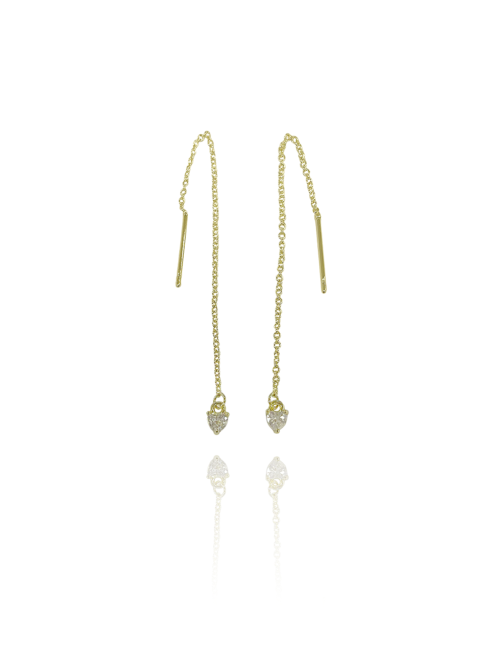 זוג עגילי שרוך לב