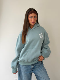 'סווטשירט פרח ירוק וינטאג