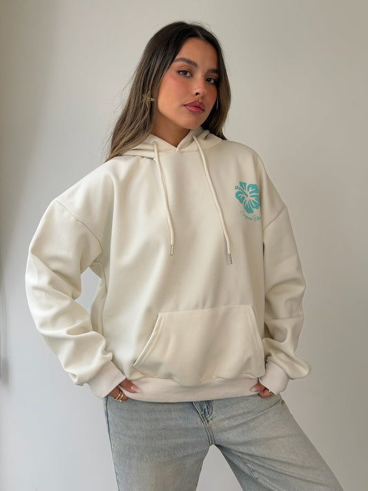 סווטשירט הוואי לבן