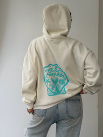 סווטשירט הוואי לבן