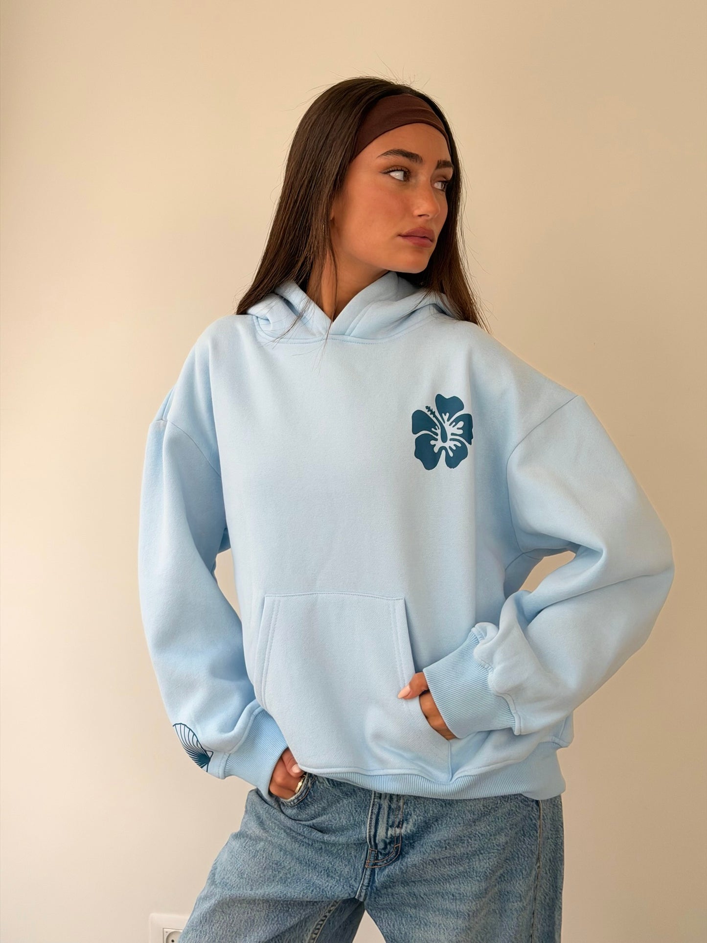 סווטשירט היביסקוס תכלת