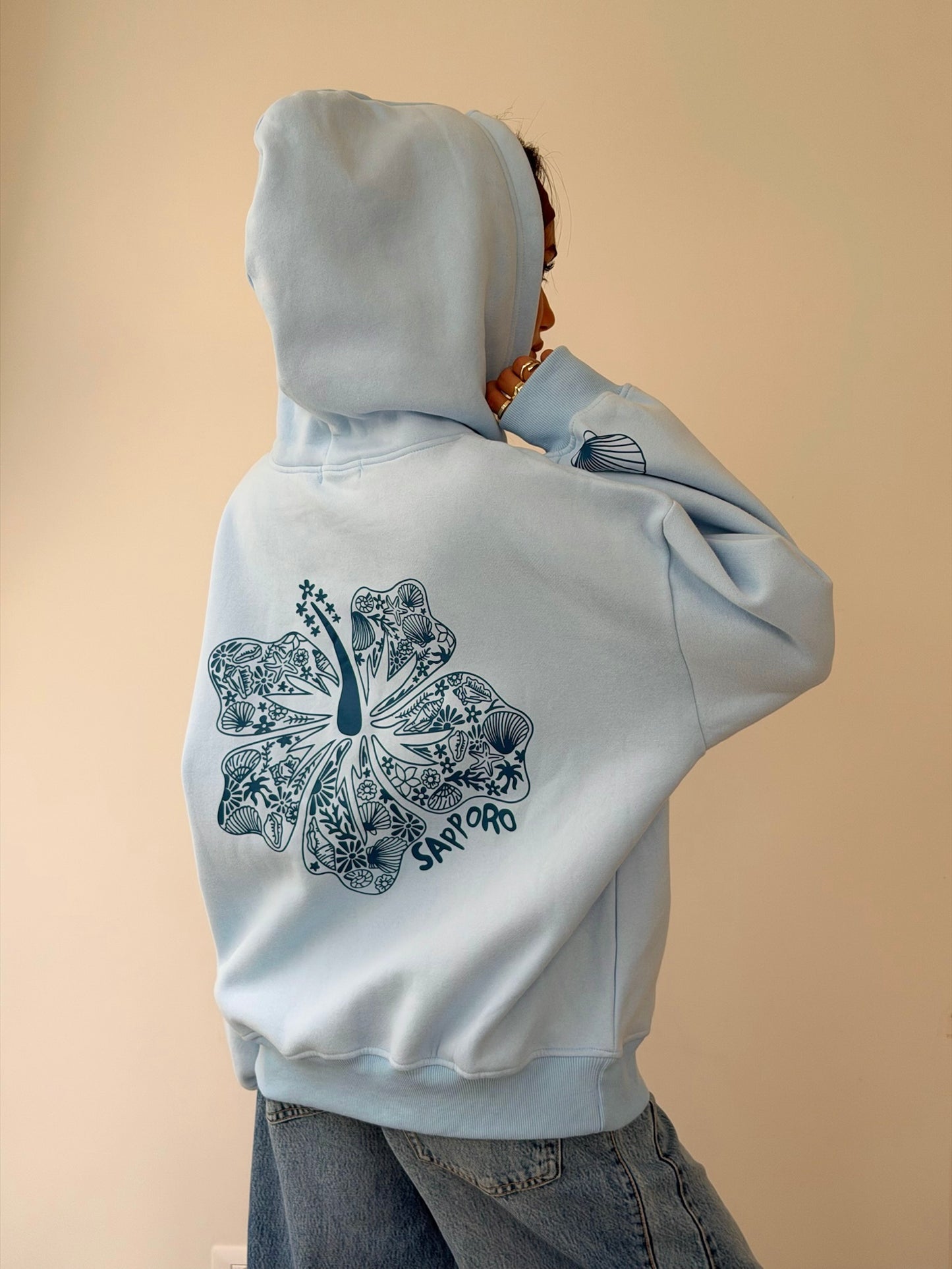 סווטשירט היביסקוס תכלת