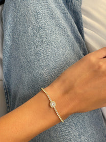 צמיד טניס אבן זירקון משובץ