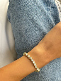 צמיד אבנים משובצים עדינים