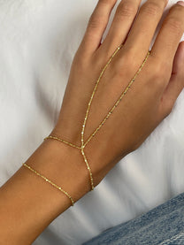 צמיד טבעת כדורים כפול מכסף אמיתי 925