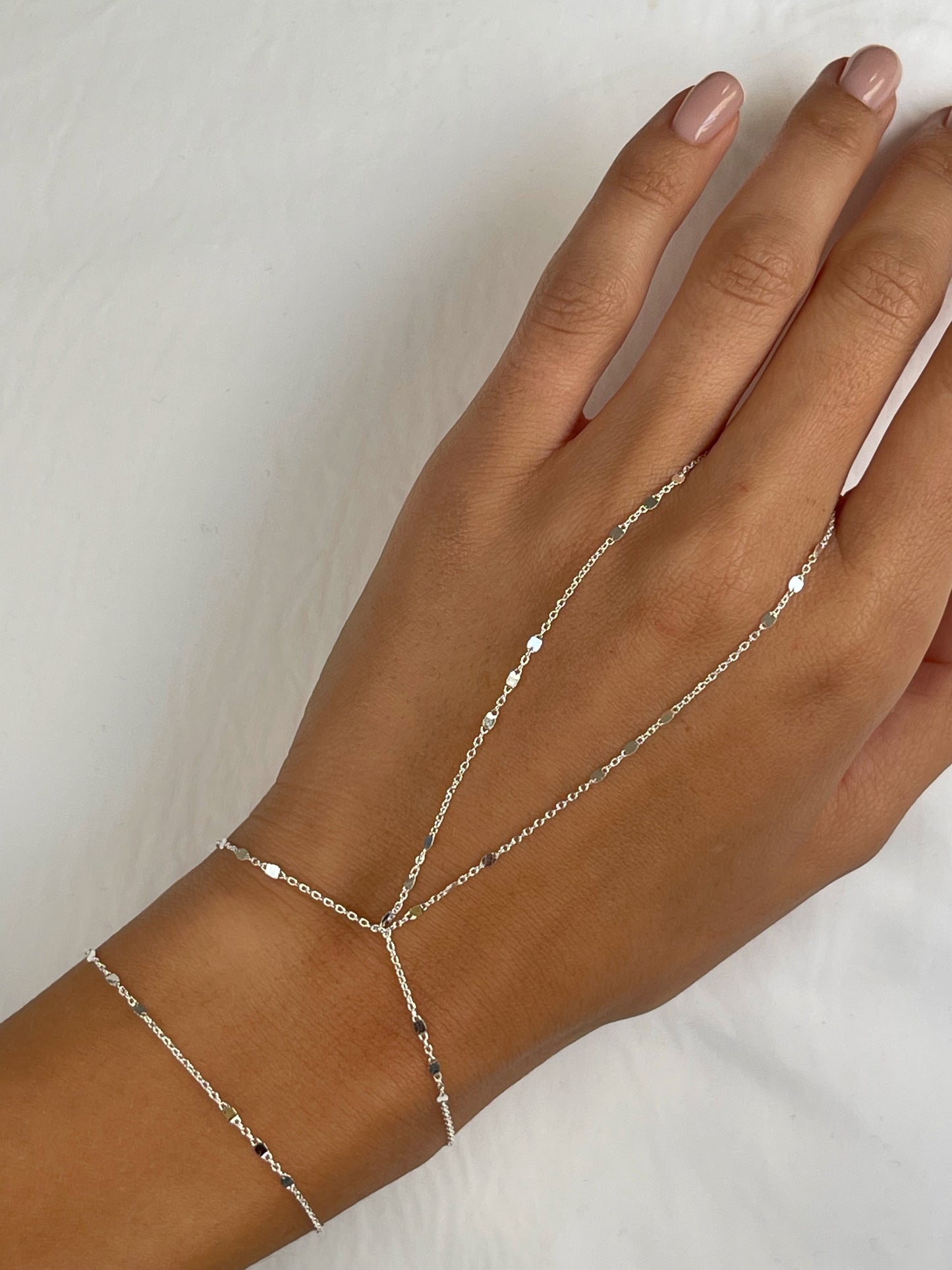 צמיד טבעת מעוצב עדין מכסף אמיתי 925