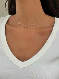 שרשרת טריפל טיפות עדינה