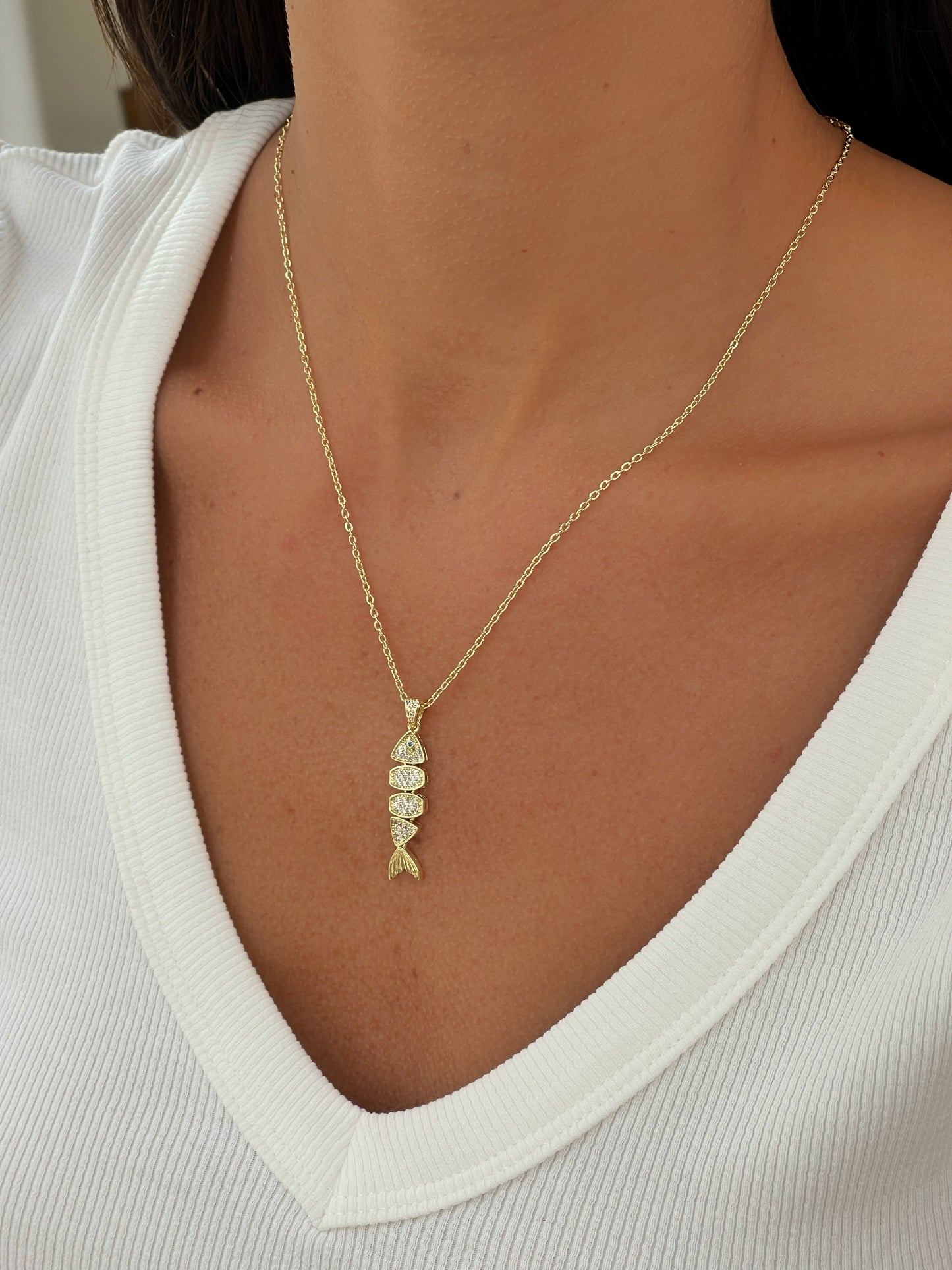 שרשרת דג מנצנץ