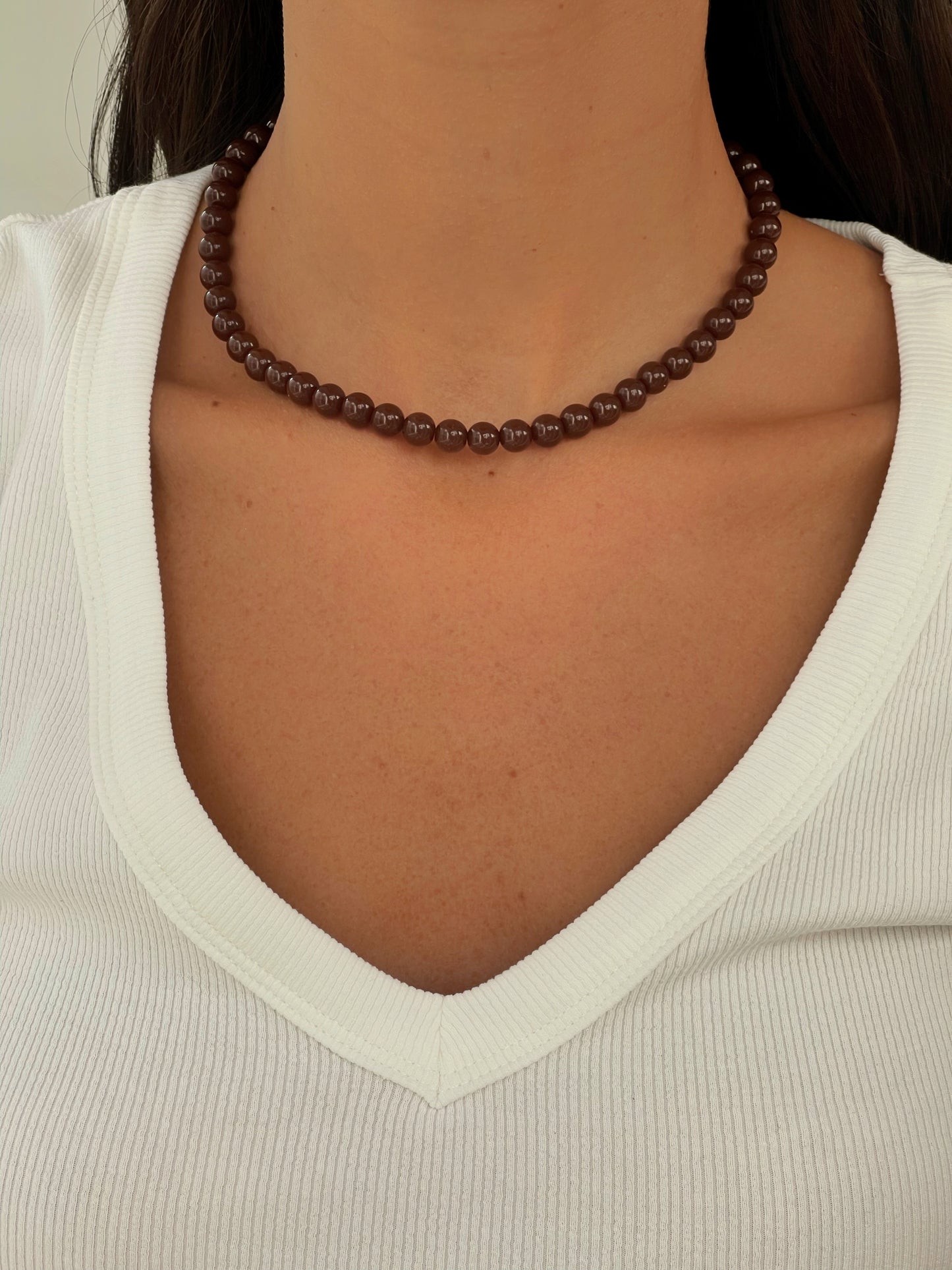 שרשרת חרוזים חום