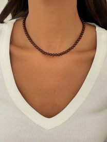 שרשרת חרוזים חום