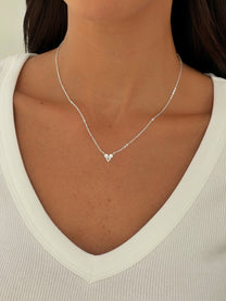 שרשרת לב ליאן עדינה מכסף אמיתי 925