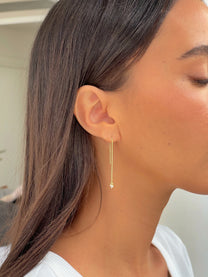 זוג עגילי שרוך לב