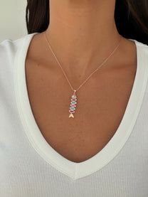 שרשרת דג מנצנץ צבעוני