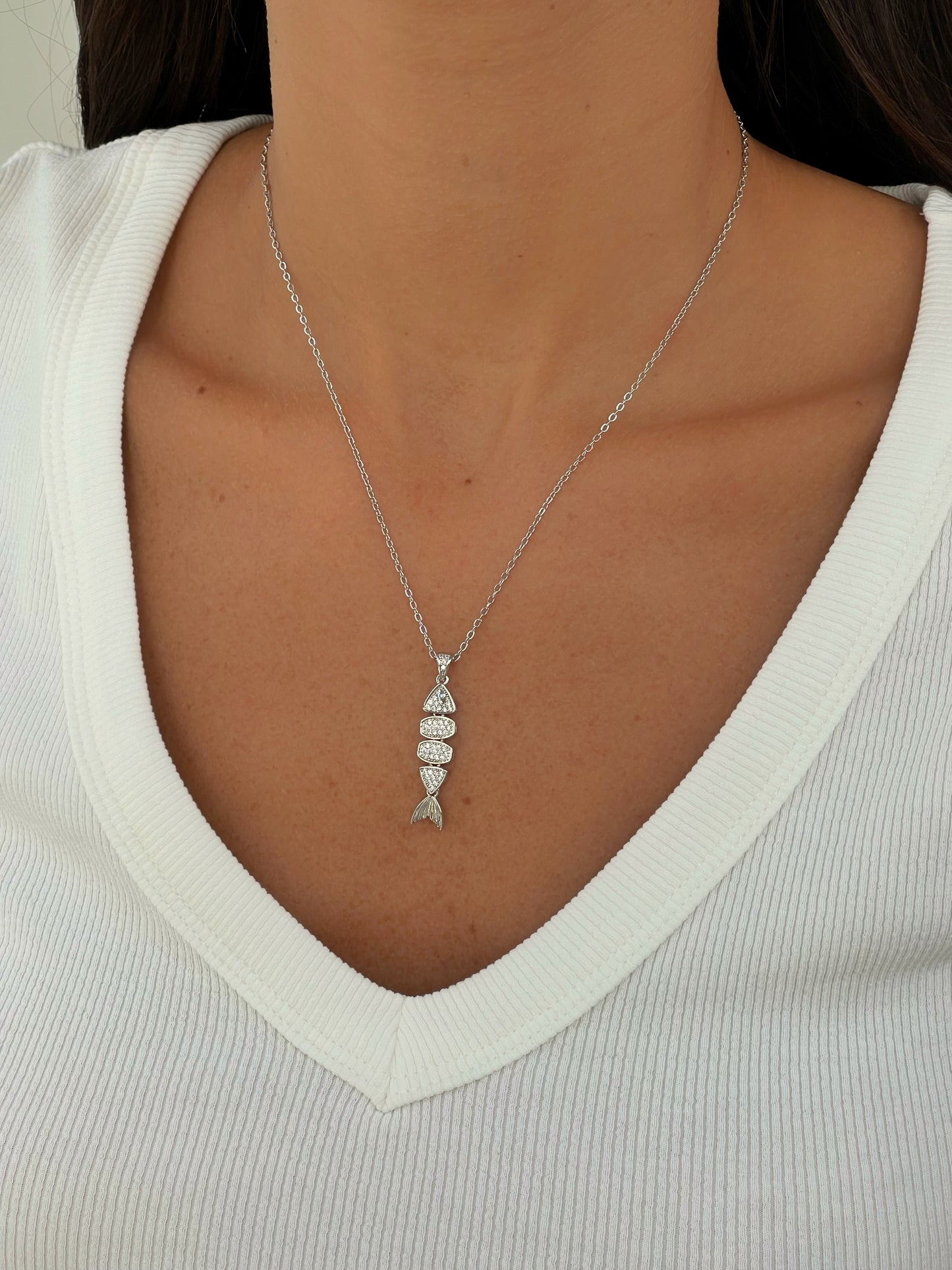 שרשרת דג מנצנץ