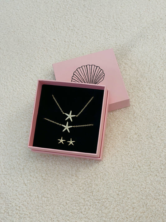 סט כוכב ים משובץ