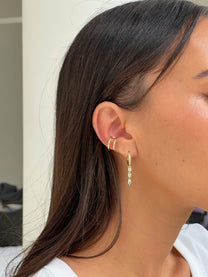 עגיל הליקס חלק כפול ללא צורך בחור