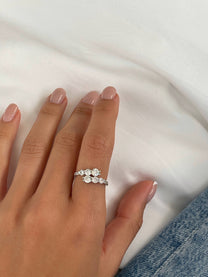 טבעת סנייק זירקונים