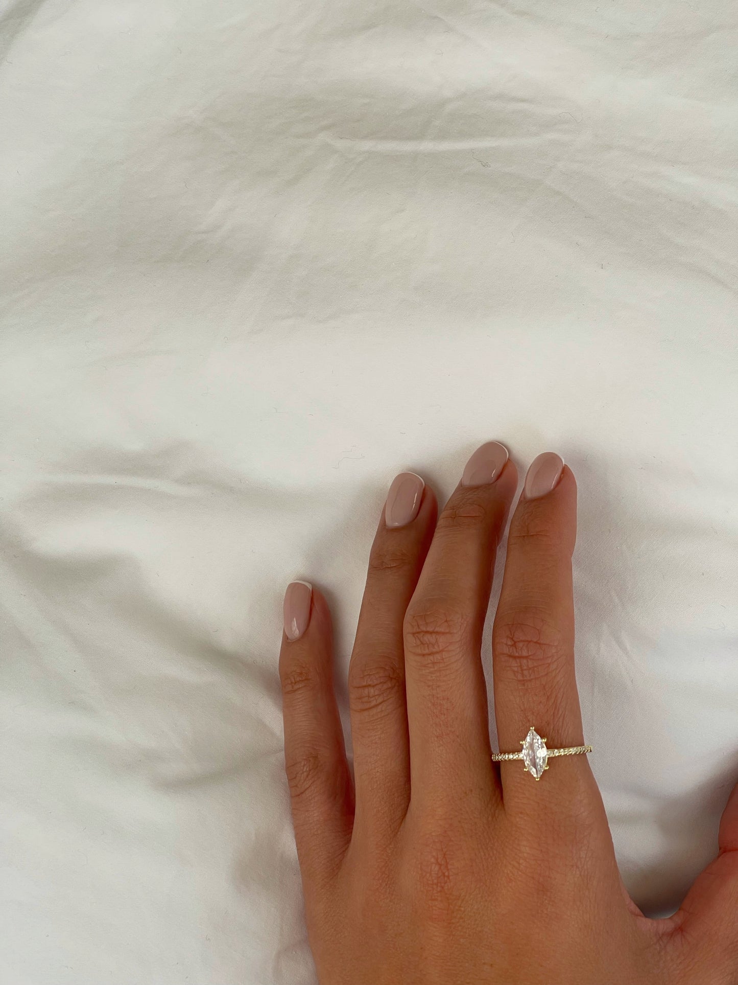 טבעת מרקיז מכסף אמיתי 925