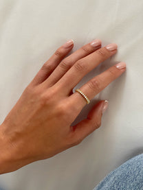 טבעת זירקונים מכסף אמיתי 925