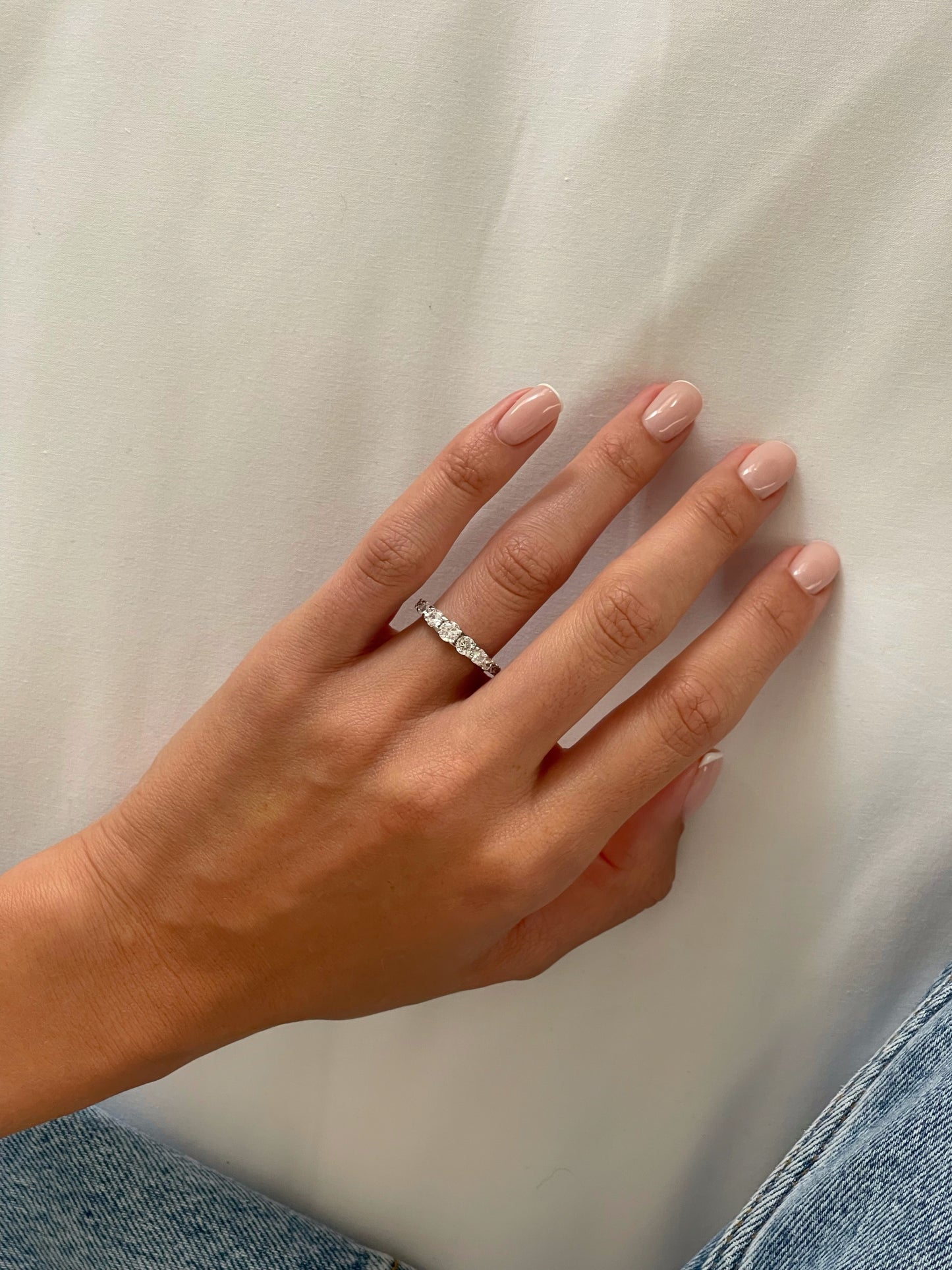 טבעת פס זירקונים