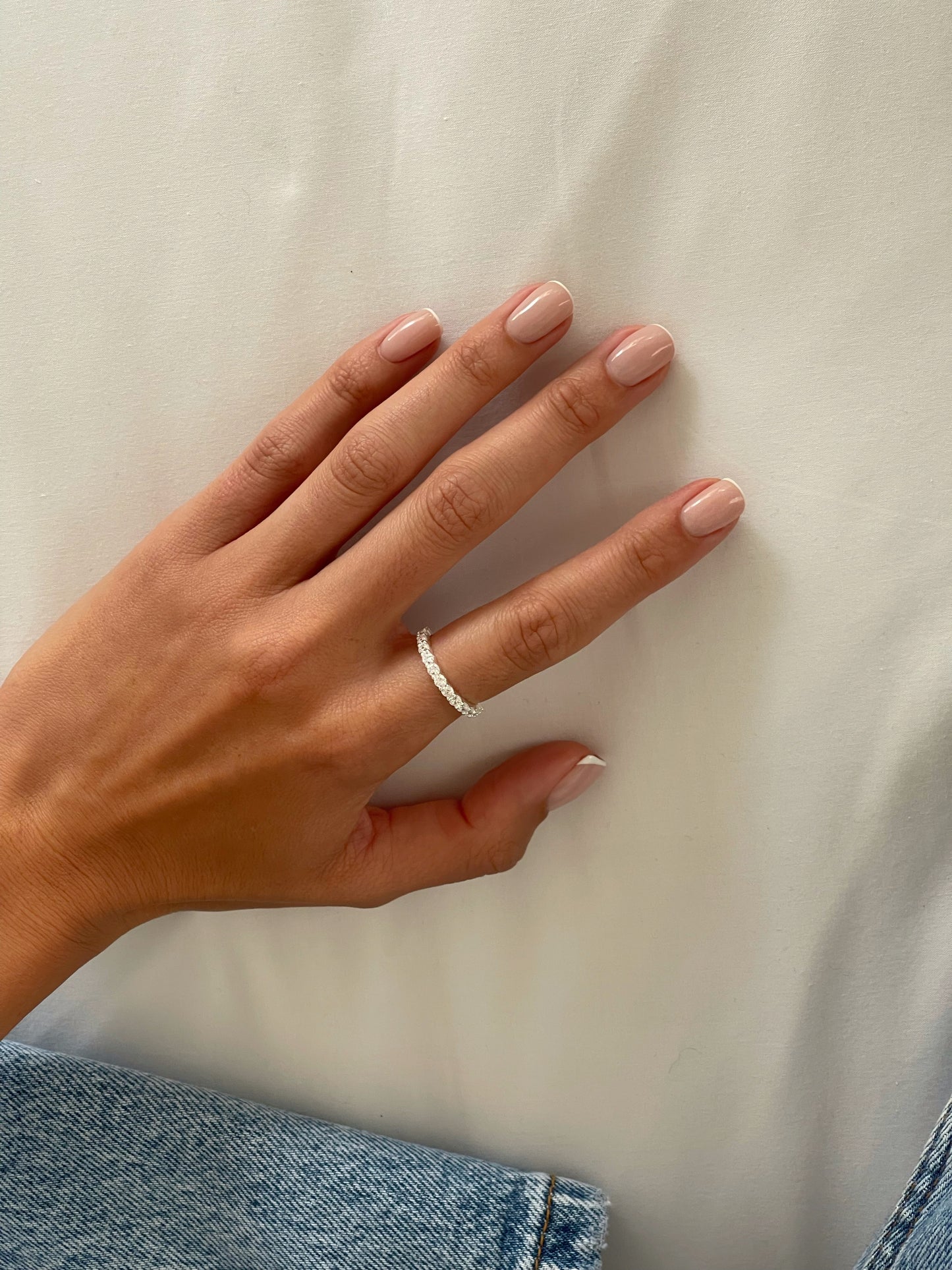 טבעת איב דקה מכסף אמיתי 925