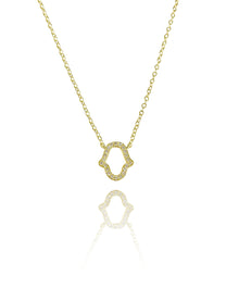 שרשרת חמסה חלולה משובצת