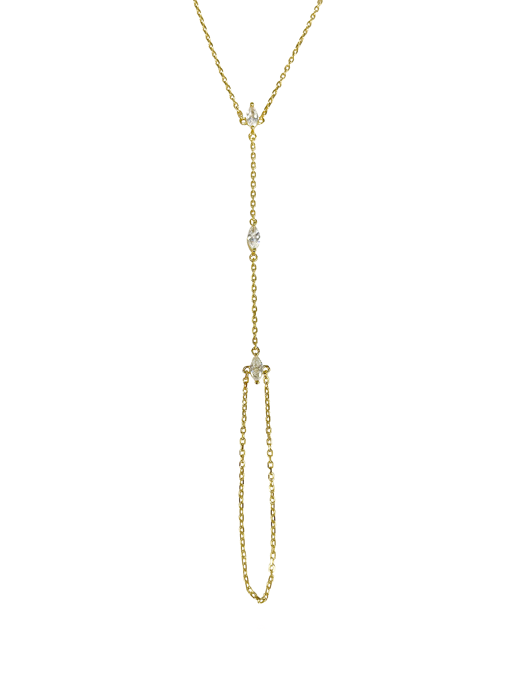 צמיד טבעת טריפל זירקוני מרקיז מכסף אמיתי 925