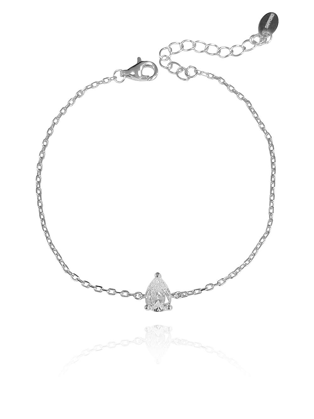 צמיד זירקון טיפה מכסף אמיתי 925