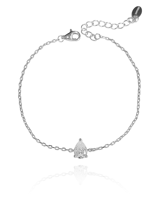 צמיד זירקון טיפה מכסף אמיתי 925