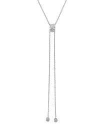 שרשרת זירקון טיפה נופלת מכסף אמיתי 925