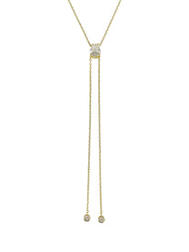 שרשרת זירקון טיפה נופלת מכסף אמיתי 925