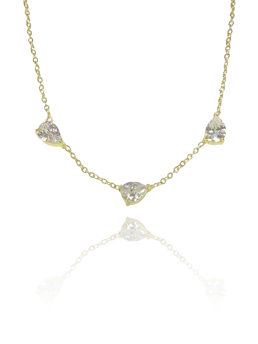 שרשרת טריפל טיפות עדינה