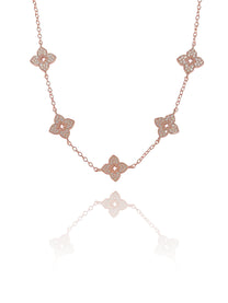 שרשרת פרחים משובצים