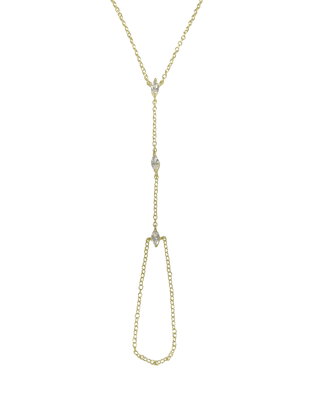 צמיד טבעת טריפל זירקוני מרקיז