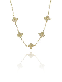 שרשרת פרחים משובצים