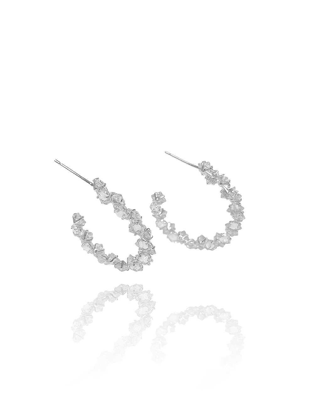 זוג עגילי חישוק אנה