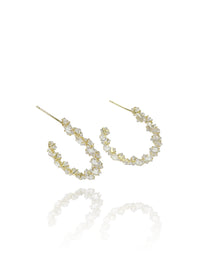 זוג עגילי חישוק אנה