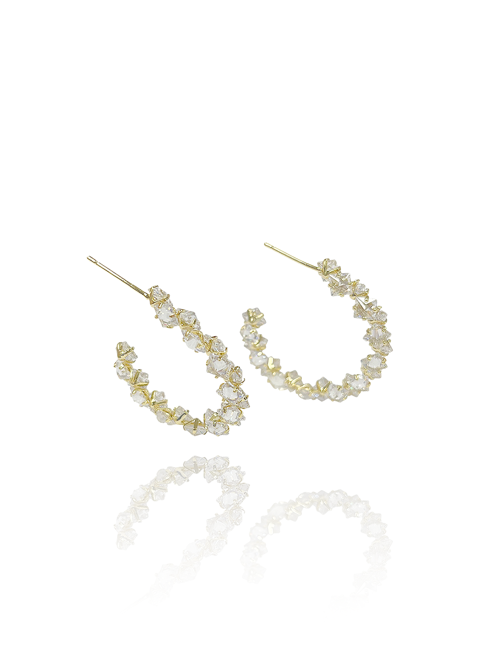 זוג עגילי חישוק אנה