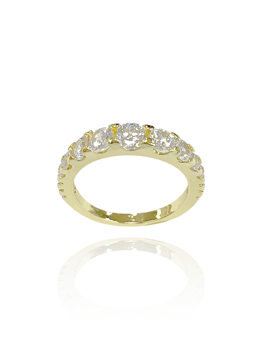 טבעת פס זירקונים