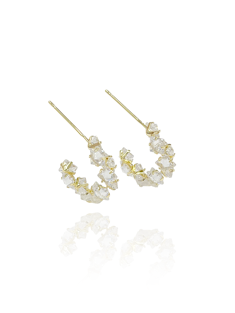 זוג עגילי חישוק אנה