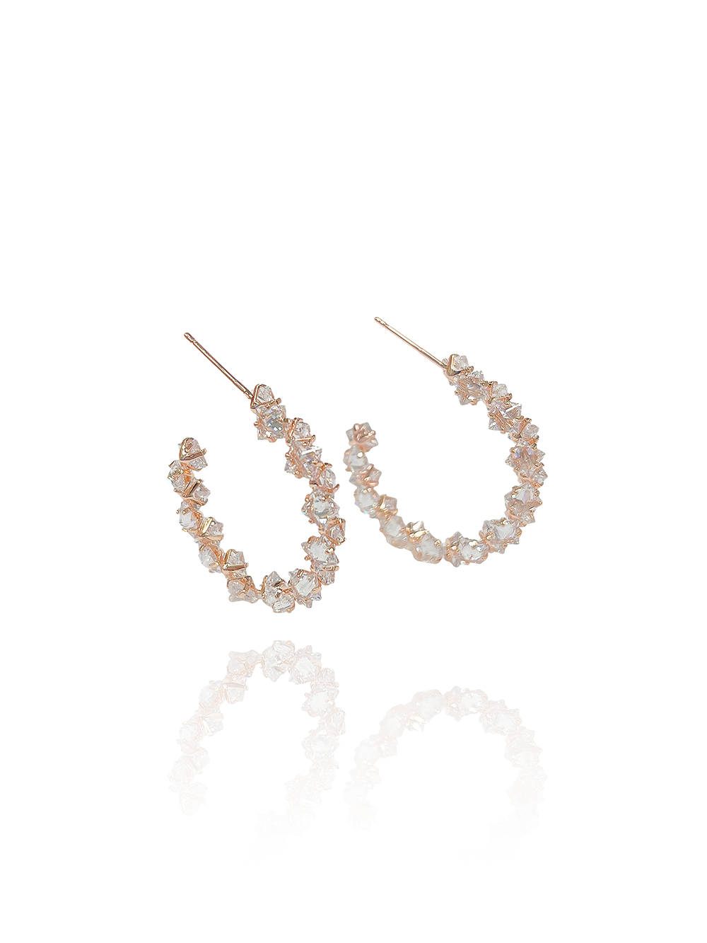 זוג עגילי חישוק אנה