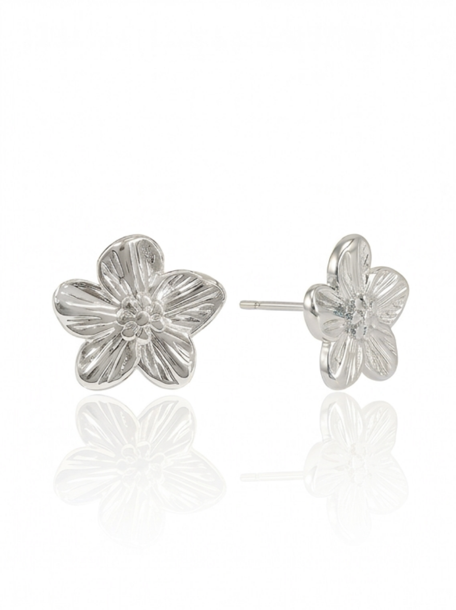 זוג עגילי פרח וינטאג' מיני